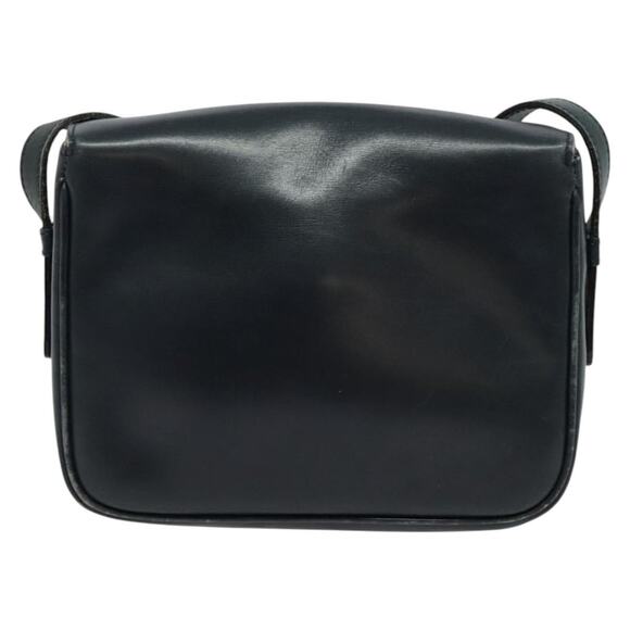 CELINE Shoulder Bag Leather Navy Gold - Picture 3 of 12